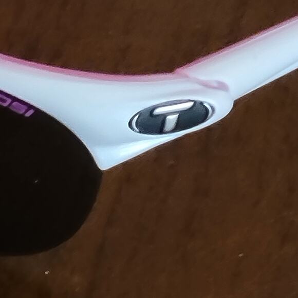Women\'s Pink and White Sport Sunglasses with Dark Lenses main image 12